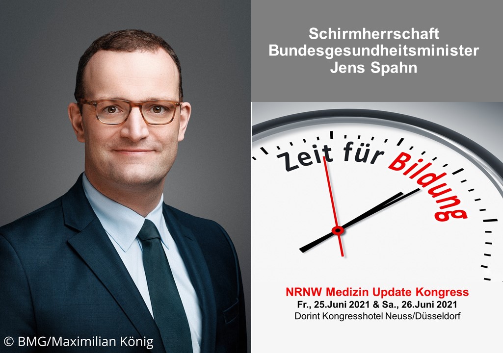 Mehr über den Artikel erfahren Bundesgesundheitsminister Jens Spahn übernimmt die Schirmherrschaft des NRNW Medizin Update Kongress 2021
