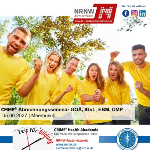 CMME® Abrechnungsseminar GOÄ, IGeL, EBM, DMP